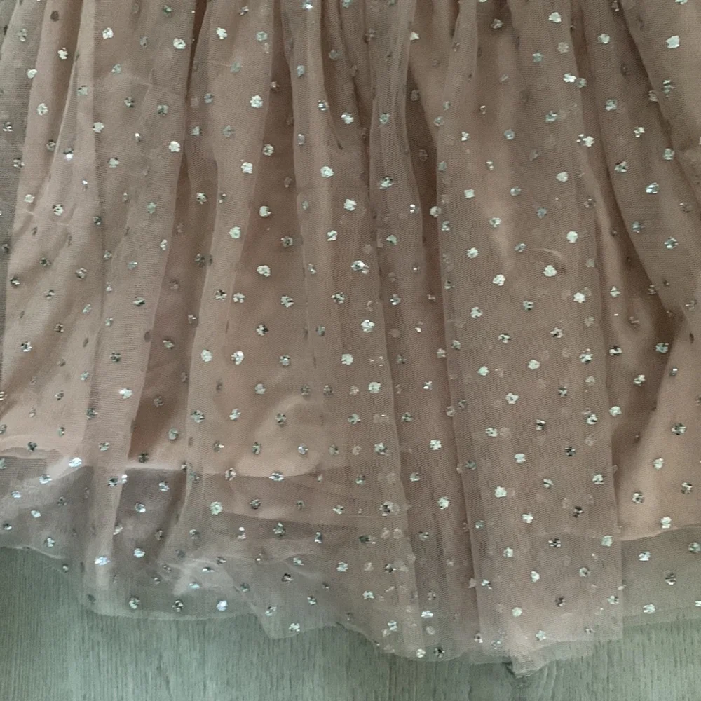Zara Tulle Polka Dot glitter sparkly Skirt holidays Christmas size 13/14 pink‎